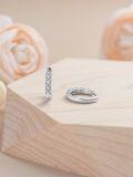 wholesale 925 Sterling Silver Cubic Zirconia Princess Cut Huggie Hoop Earrings for Women Gift Ideas-0-3