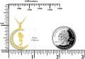 wholesale Gold-Plated 925 Sterling Silver CZ Moon Girl Singing Pendant Necklace for Women-0-2