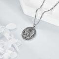 wholesale 925 Sterling Silver Saint Michael Medal Protection Jewelry for Men Women Gift Chain Necklace 45cm Length -0-3