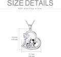 wholesale Sterling Silver Stone Cute Animal Pendant Necklace for Couples Sister Daughter Mother Birthday Gift-0-24