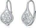 wholesale 925 Sterling Silver Shamrock Clover Earrings, Hypoallergenic Nickel-Free Lead-Free, Ideal Gift for Women-0-0