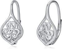 wholesale 925 Sterling Silver Shamrock Clover Earrings, Hypoallergenic Nickel-Free Lead-Free, Ideal Gift for Women-A Clover