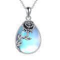 wholesale 925 Sterling Silver Filigree Teardrop Pendant Necklace for Women-0-26