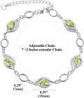 wholesale  Sterling Silver Birthstone Bracelets for Women Mom Grandma -0-4
