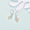 wholesale 925 Sterling Silver Unicorn Head Drop Dangle Leverback Earrings for Girls and Women-0-4