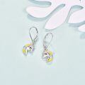 wholesale 925 Sterling Silver Unicorn Head Drop Dangle Leverback Earrings for Girls and Women-0-4
