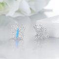 wholesale 925 Sterling Silver Blue Opal Celtic Knot Butterfly Stud Earrings-0-3