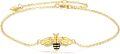 wholesale 925 Sterling Silver Bee Charm Bracelet for Women - Elegant, Hypoallergenic, Nickel-Free, 7in Chain, Gift Ready with Money Back Guarantee-0-0