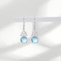 wholesale 925 Sterling Silver Celtic Knot Moonstone Drop Earrings-0-1