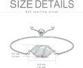 wholesale  Sterling Silver Hexagon Gemstone Bracelet for Women Fine Jewelry Gift -0-11