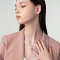 wholesale 925 Sterling Silver Rose Gold Plated CZ Heart Shaped Honeycomb Bee Pendant Necklace Gifts for Women Girls Wife-0-1
