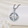 wholesale 925 Sterling Silver Abalone Shell Celtic Knot Cross Pendant Necklace  for Women-0-1