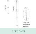 wholesale 925 Sterling Silver Rhodium 4 & 2 Rolo Chain Extender Nickel-Free Hypoallergenic Jewelry-0-1