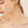 wholesale 14K Gold Dainty Mother & Child in Crescent Moon Pendant Necklaces Gifts for Women-0-1
