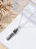 wholesale 925 Sterling Silver Kissing Couple Pendant Necklace-0-2