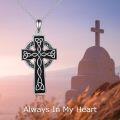 wholesale 925 Sterling Silver Celtic Knot Cross Pendant Necklace for Women Men - Luck & Faith s-0-4