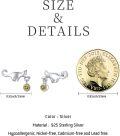 wholesale 925 Sterling Silver Yellow Crystal Cat Stud Earrings - Adorable Kitty  for Her-0-2