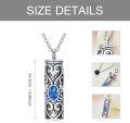 wholesale 925 Sterling Silver & Austrian Crystal Forever Memory Urn Necklace for Ashes, 0.97 Pendant, 18+2 Chain-0-2
