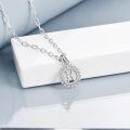 wholesale 925 Sterling Silver Zodiac Pisces Pendant Necklace With Cubic Zirconia Sunburst Design-0-1