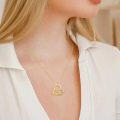 wholesale Gold 925 Sterling Silver Giraffe Family Heart Pendant Necklace for Women Mom Grandma-0-1