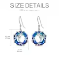 TOUPOP Sterling Silver Crystal Sea Turtle Dolphin Whale Dangle Earrings-0-4