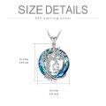 wholesale 925 Sterling Silver Blue Crystal Tree of Life Initial Necklace Family Letter Pendant Birthday Mother s Day Gifts for Her-0-95