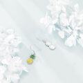 wholesale 925 Sterling Silver Yellow Green Pineapple Drop Earrings for Women Summer Beach Fruit Dangle -0-3