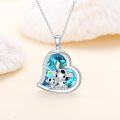 wholesale Sterling Silver Stone Cute Animal Pendant Necklace for Couples Sister Daughter Mother Birthday Gift-0-127