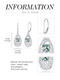 wholesale 925 Sterling Silver Teardrop Green Moss Agate Bohemian Filigree Dangle Earrings Gift for Her-0-4