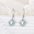 wholesale 925 Sterling Silver Blue Moonstone Leverback Drop Earrings 42mm-0-4