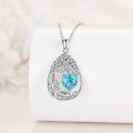 wholesale Sterling Silver Yellow Gold Plated Gemstone Tree of Life Pendant Necklace-0-186