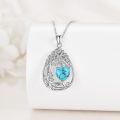wholesale 925 Sterling Silver Heart Pendant Necklace Wholesale Gold Plated-0-186