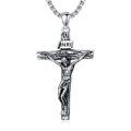 wholesale 925 Sterling Silver Crucifix Pendant Necklace Jesus Christ Cross With Chain-0-0