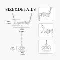 wholesale 925 Sterling Silver Aquarius Zodiac Sign Lariat Necklace with Wave Charm for Women Astrology-0-4