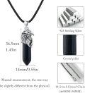 wholesale 925 Sterling Silver 925 Black Crystal Hawk Head Gothic Pendant Necklace for Men-0-5