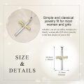 wholesale 925 Sterling Silver Dripping Gold Bee Cross Pendant Necklace s for Women and Men-0-5