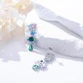 wholesale 925 Sterling Silver Multicolor Crystal Cluster Drop Earrings-0-1