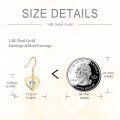 wholesale 14K Gold 1CT Lab Diamond Heart Earrings for Women, Hypoallergenic Dainty Studs for Party Daily Work Gifts-0-3