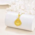 wholesale 925 Sterling Silver Plated Gold Happy Buddha Pendant Necklace with Chain for Women Gifts-0-3