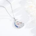 wholesale 925 Sterling Silver Moon Pendant with Dancer and Ball Necklace for Women Sport Gift-0-3