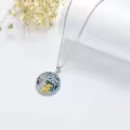 TOUPOP Sterling Silver Crystal Abalone Shell Animal Pendant Necklace-0-3