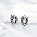 wholesale 925 Sterling Silver Dragon Head Celtic Knot Huggie Hoop Earrings Norse Viking Charm Protection Lucky Jewelry for Men Women 3cm Diameter-0-3