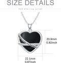 wholesale 925 Sterling Silver Pink Heart Love You to the Moon and Back Pendant Necklace-0-8