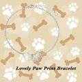 wholesale 925 Sterling Silver Heart & Paw Print Charm Bracelet - Pet Lover Gifts for Women and Girls-0-3
