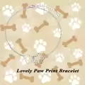 wholesale 925 Sterling Silver Heart & Paw Print Charm Bracelet Wholesale - Pet Lover Gifts for Women and Girls-0-3