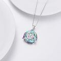 wholesale 925 Sterling Silver Celtic Knot Rainbow Crystal Pendant Necklace For Women-0-11