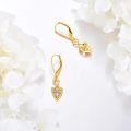 wholesale 10K Gold Infinity Love Heart Dangle Leverback Earrings for Women-0-3