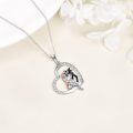 TOUPOP Sterling Silver & Stone Jack Sally Heart Infinity Skull Pendant Jewelry Gift-0-4