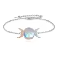 wholesale 925 Sterling Silver Tree of Life Moonstone Bracelet for Women-0-0