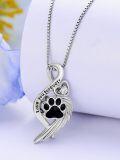 wholesale Sterling Silver Birthstone Infinity Dog Angle Cross Turtle Tree of Life Urn Necklace for Women s Ashes Wings Cremation Jewelry Heart Pendant-0-2